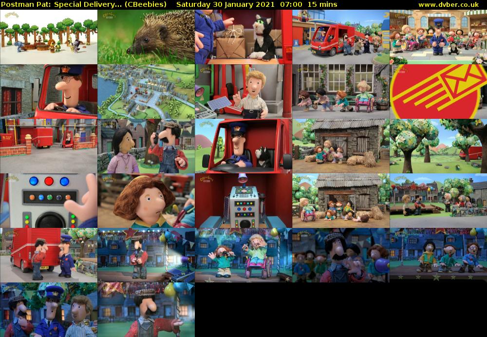 Postman Pat: Special Delivery... (CBeebies) Saturday 30 January 2021 07:00 - 07:15