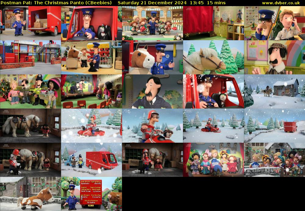 Postman Pat: The Christmas Panto (CBeebies) Saturday 21 December 2024 13:45 - 14:00