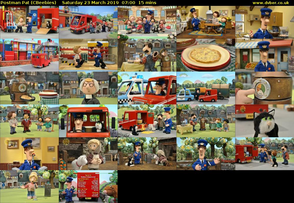Postman Pat (CBeebies) Saturday 23 March 2019 07:00 - 07:15
