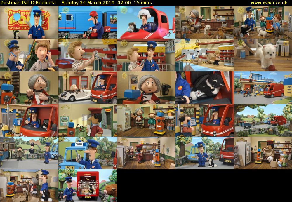 Postman Pat (CBeebies) Sunday 24 March 2019 07:00 - 07:15