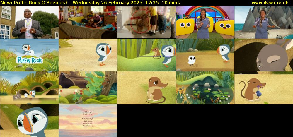 Puffin Rock (CBeebies) Wednesday 26 February 2025 17:25 - 17:35