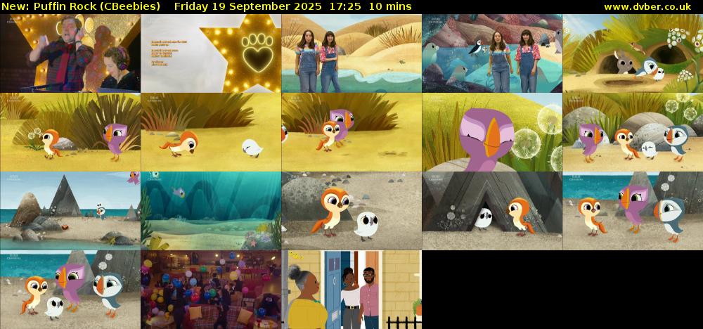 Puffin Rock (CBeebies) Friday 19 September 2025 17:25 - 17:35