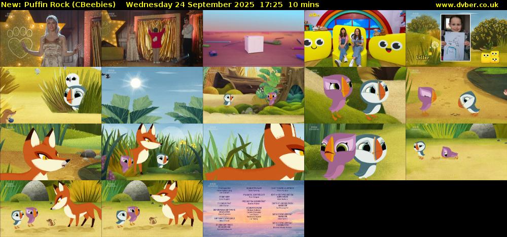 Puffin Rock (CBeebies) Wednesday 24 September 2025 17:25 - 17:35