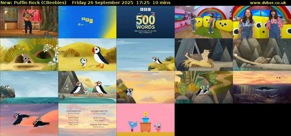 Puffin Rock (CBeebies) Friday 26 September 2025 17:25 - 17:35