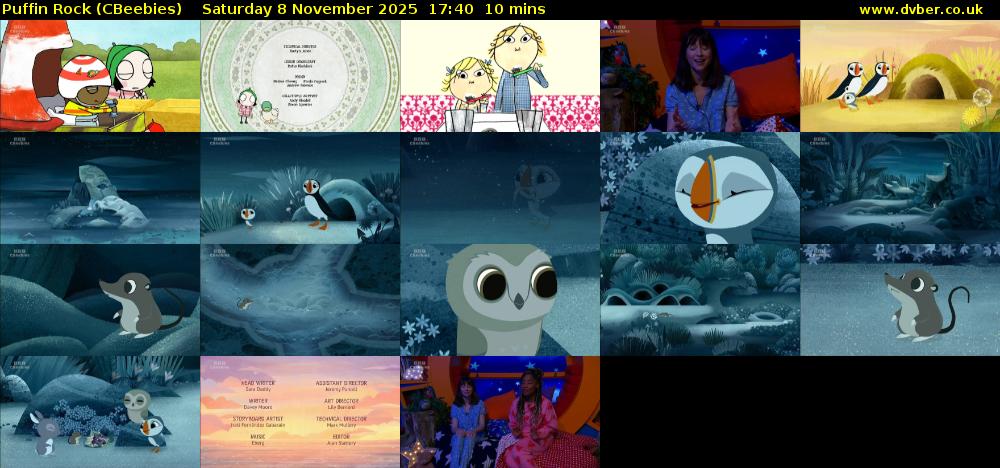 Puffin Rock (CBeebies) Saturday 8 November 2025 17:40 - 17:50