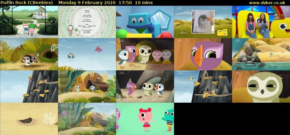 Puffin Rock (CBeebies) Monday 9 February 2026 17:50 - 18:00