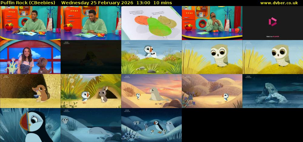 Puffin Rock (CBeebies) Wednesday 25 February 2026 13:00 - 13:10