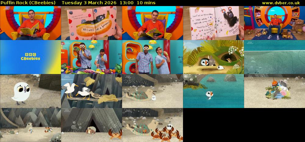 Puffin Rock (CBeebies) Tuesday 3 March 2026 13:00 - 13:10