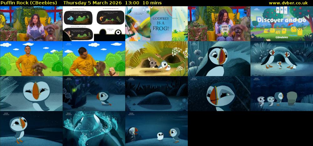 Puffin Rock (CBeebies) Thursday 5 March 2026 13:00 - 13:10