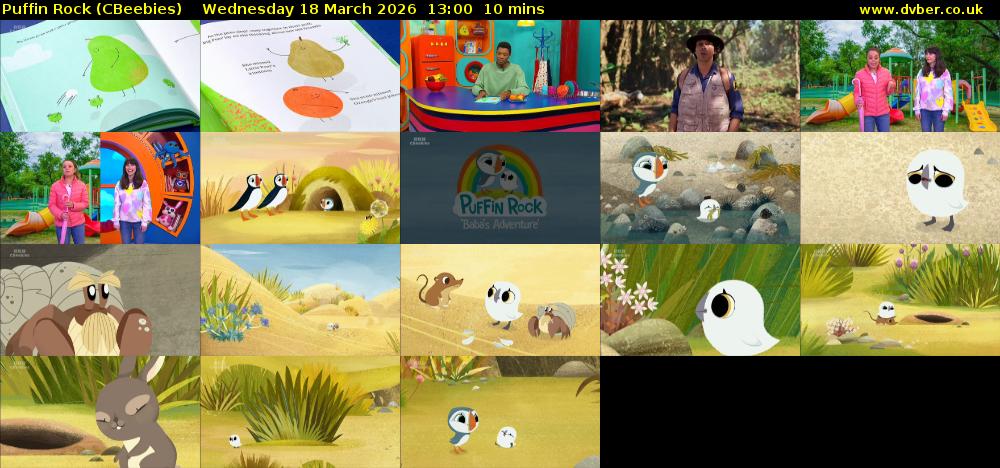 Puffin Rock (CBeebies) Wednesday 18 March 2026 13:00 - 13:10