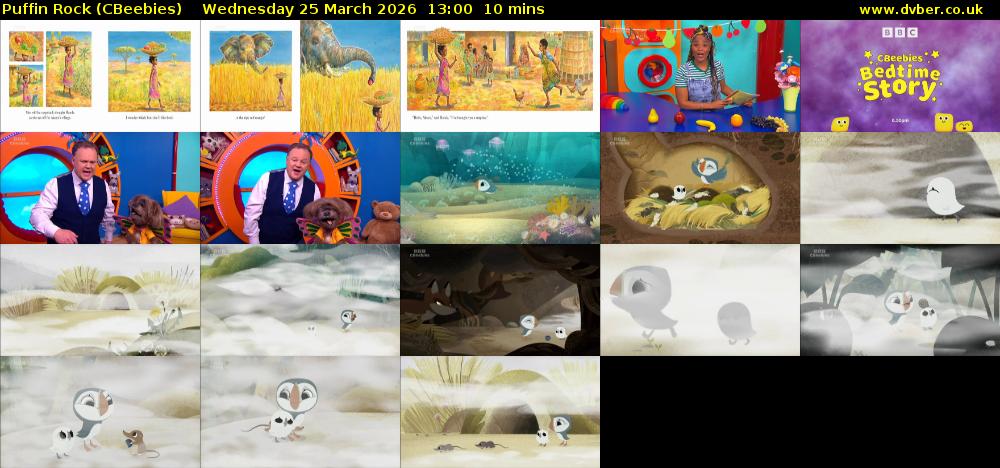 Puffin Rock (CBeebies) Wednesday 25 March 2026 13:00 - 13:10
