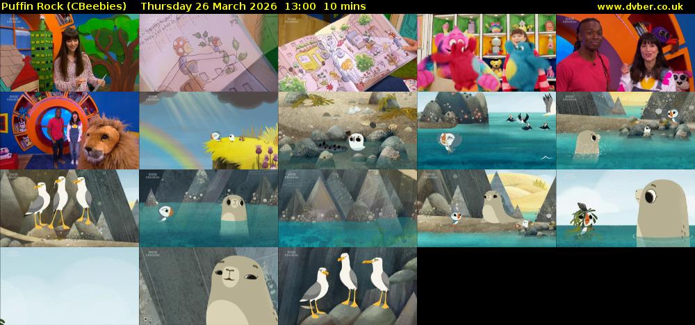 Puffin Rock (CBeebies) Thursday 26 March 2026 13:00 - 13:10