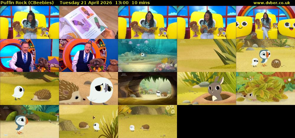 Puffin Rock (CBeebies) Tuesday 21 April 2026 13:00 - 13:10