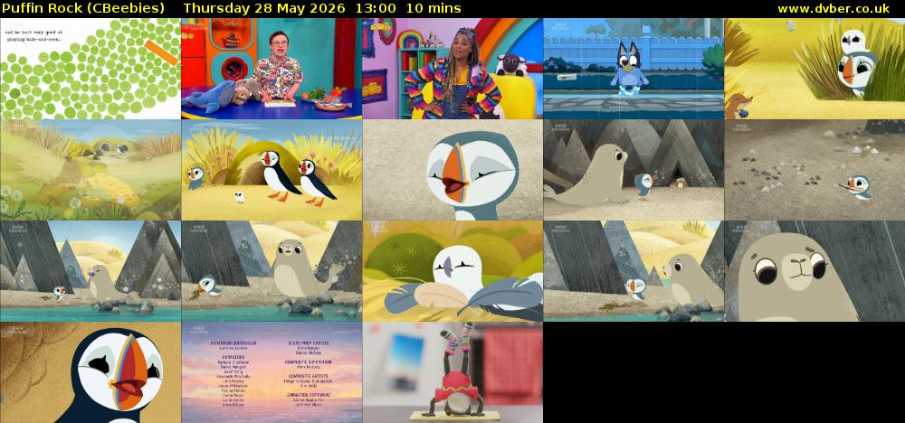 Puffin Rock (CBeebies) Thursday 28 May 2026 13:00 - 13:10