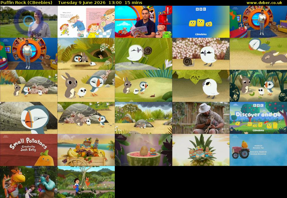 Puffin Rock (CBeebies) Tuesday 9 June 2026 13:00 - 13:15