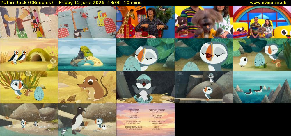 Puffin Rock (CBeebies) Friday 12 June 2026 13:00 - 13:10
