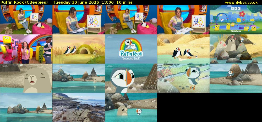 Puffin Rock (CBeebies) Tuesday 30 June 2026 13:00 - 13:10