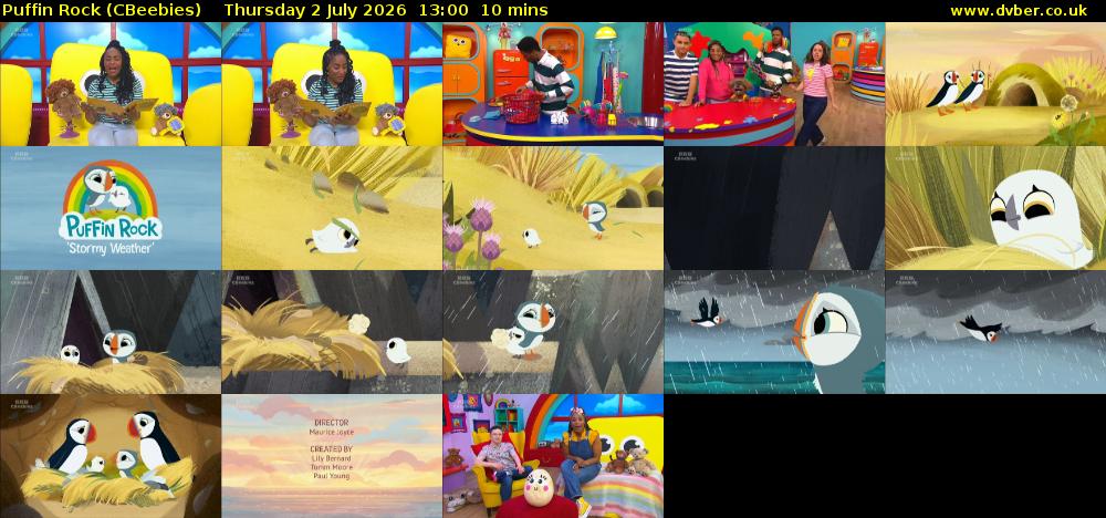 Puffin Rock (CBeebies) Thursday 2 July 2026 13:00 - 13:10