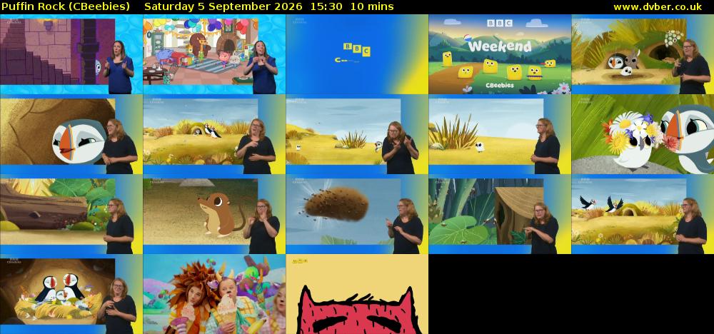 Puffin Rock (CBeebies) Saturday 5 September 2026 15:30 - 15:40