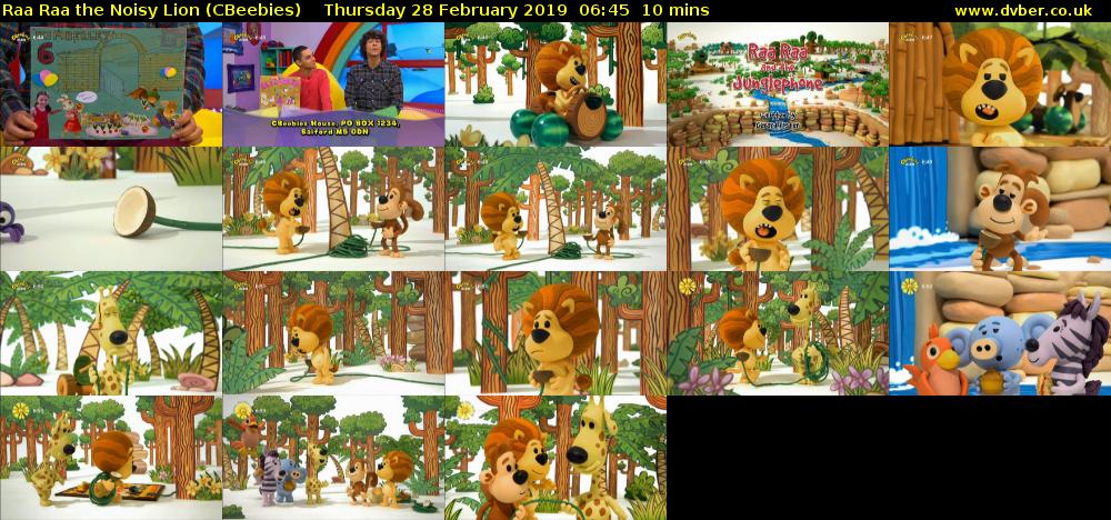 Dvber Raa Raa Raa the Noisy Lion (CBeebies) - 2019-02-28-0645