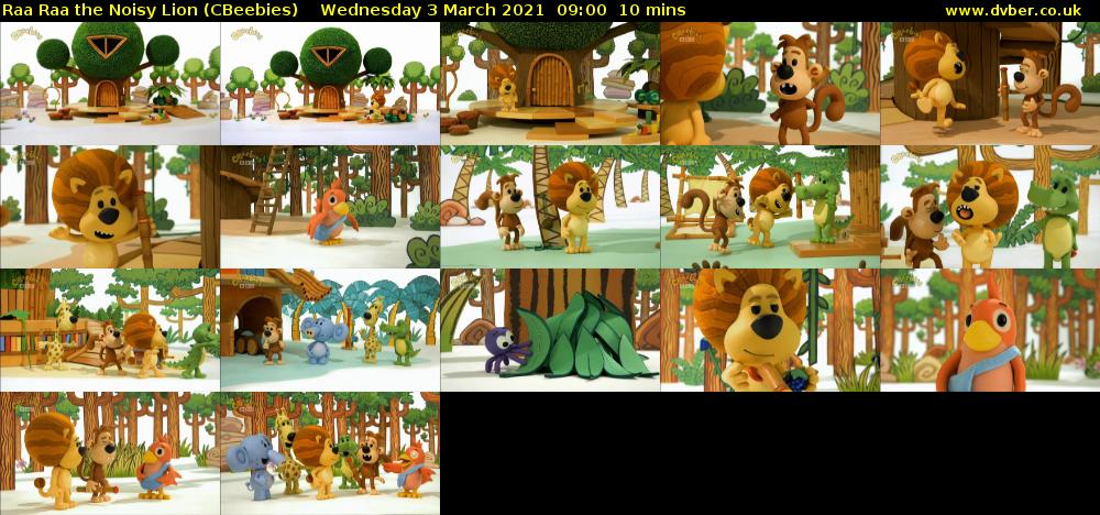 Dvber Raa Raa Raa the Noisy Lion (CBeebies) - 2021-03-03-0900