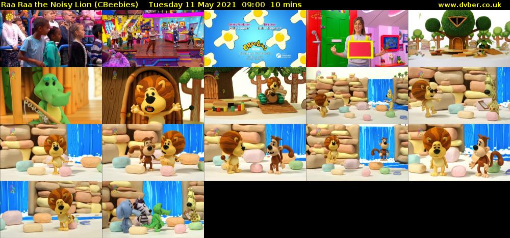 Raa Raa the Noisy Lion (CBeebies) Tuesday 11 May 2021 09:00 - 09:10