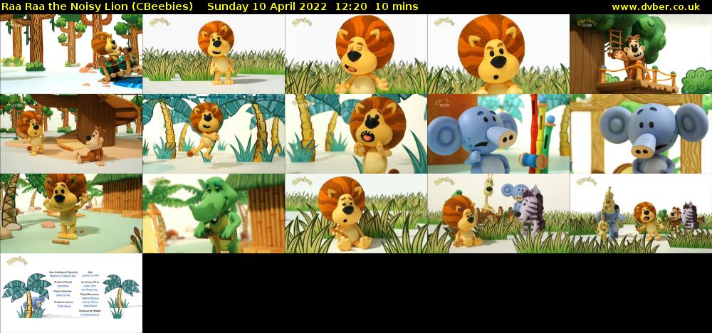 Raa Raa the Noisy Lion (CBeebies) Sunday 10 April 2022 12:20 - 12:30