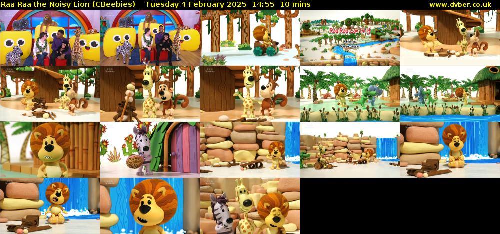 Raa Raa the Noisy Lion (CBeebies) Tuesday 4 February 2025 14:55 - 15:05
