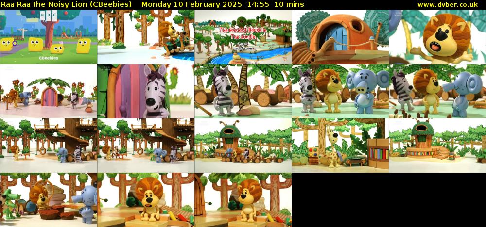 Raa Raa the Noisy Lion (CBeebies) Monday 10 February 2025 14:55 - 15:05