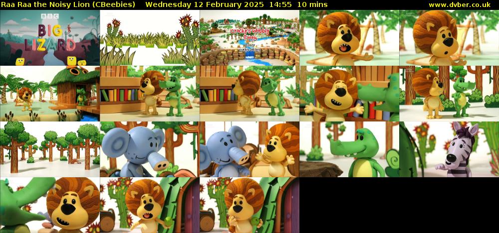 Raa Raa the Noisy Lion (CBeebies) Wednesday 12 February 2025 14:55 - 15:05