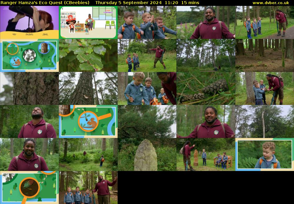 Ranger Hamza's Eco Quest (CBeebies) Thursday 5 September 2024 11:20 - 11:35