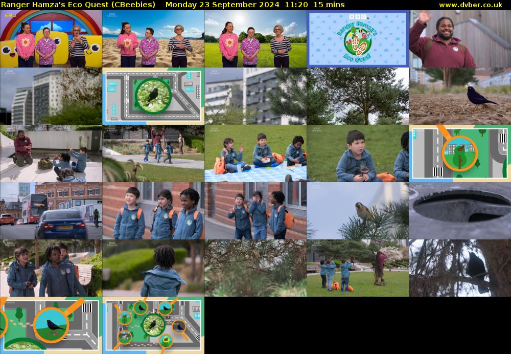 Ranger Hamza's Eco Quest (CBeebies) Monday 23 September 2024 11:20 - 11:35