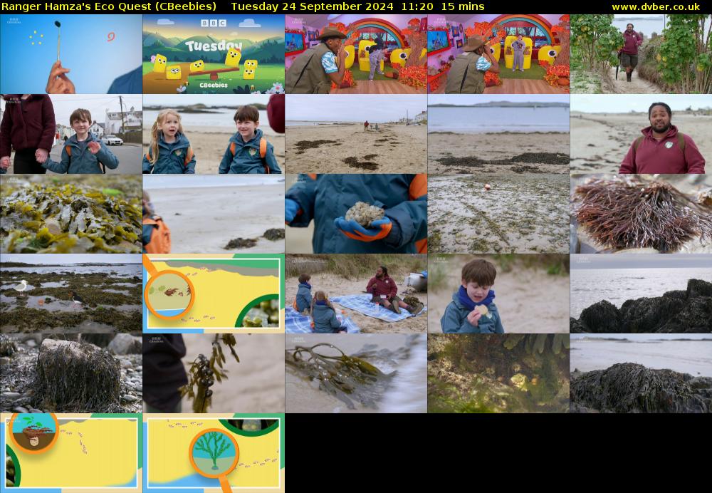 Ranger Hamza's Eco Quest (CBeebies) Tuesday 24 September 2024 11:20 - 11:35