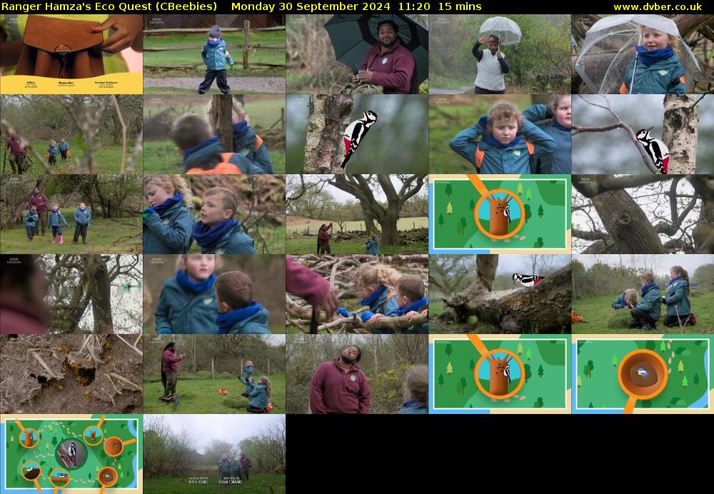 Ranger Hamza's Eco Quest (CBeebies) Monday 30 September 2024 11:20 - 11:35
