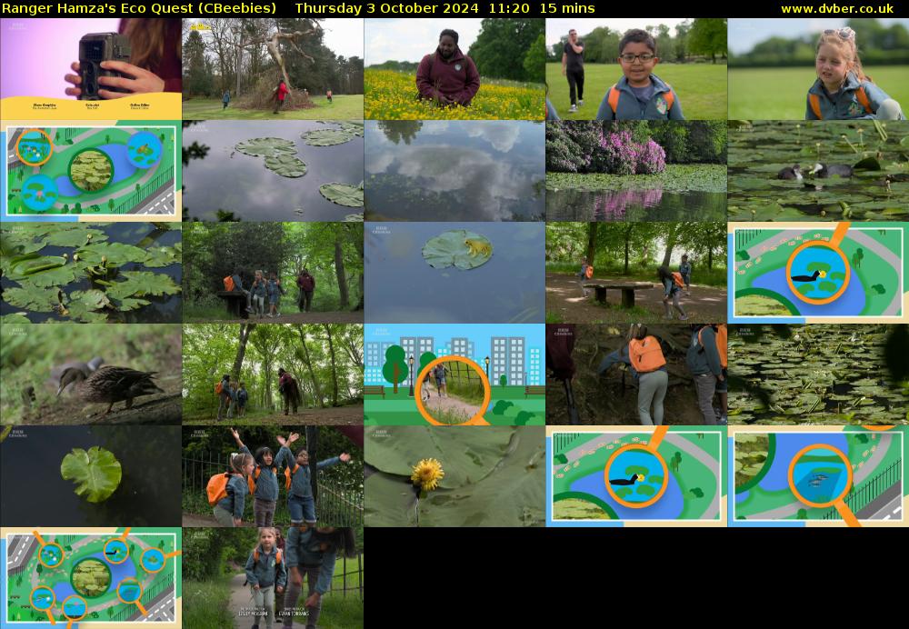 Ranger Hamza's Eco Quest (CBeebies) Thursday 3 October 2024 11:20 - 11:35