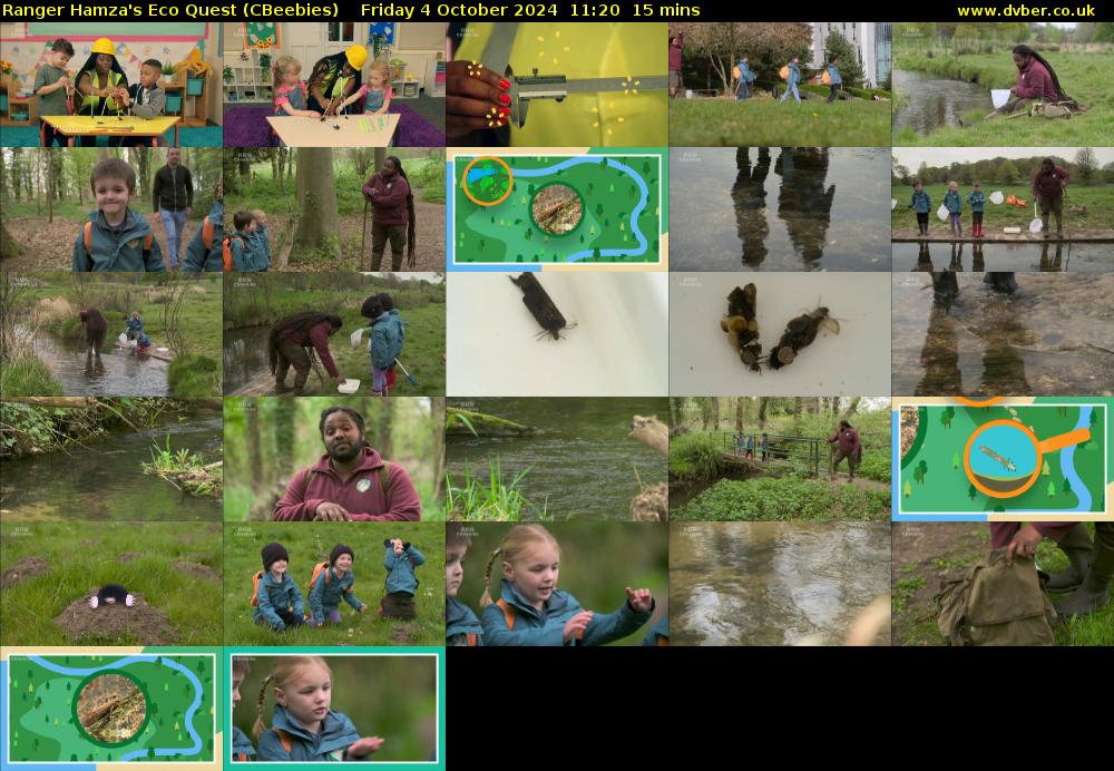 Ranger Hamza's Eco Quest (CBeebies) Friday 4 October 2024 11:20 - 11:35