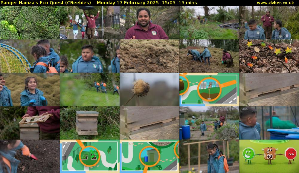Ranger Hamza's Eco Quest (CBeebies) Monday 17 February 2025 15:05 - 15:20
