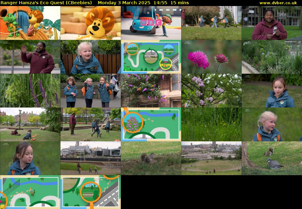 Ranger Hamza's Eco Quest (CBeebies) Monday 3 March 2025 14:55 - 15:10