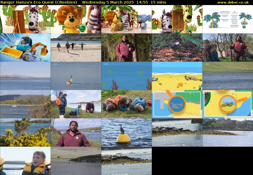 Ranger Hamza's Eco Quest (CBeebies) Wednesday 5 March 2025 14:55 - 15:10