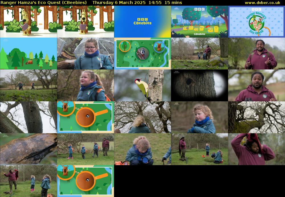 Ranger Hamza's Eco Quest (CBeebies) Thursday 6 March 2025 14:55 - 15:10