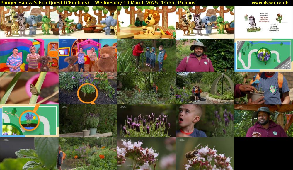 Ranger Hamza's Eco Quest (CBeebies) Wednesday 19 March 2025 14:55 - 15:10