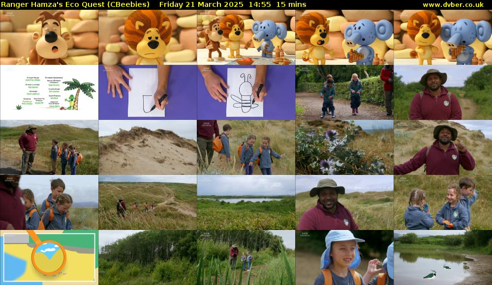 Ranger Hamza's Eco Quest (CBeebies) Friday 21 March 2025 14:55 - 15:10