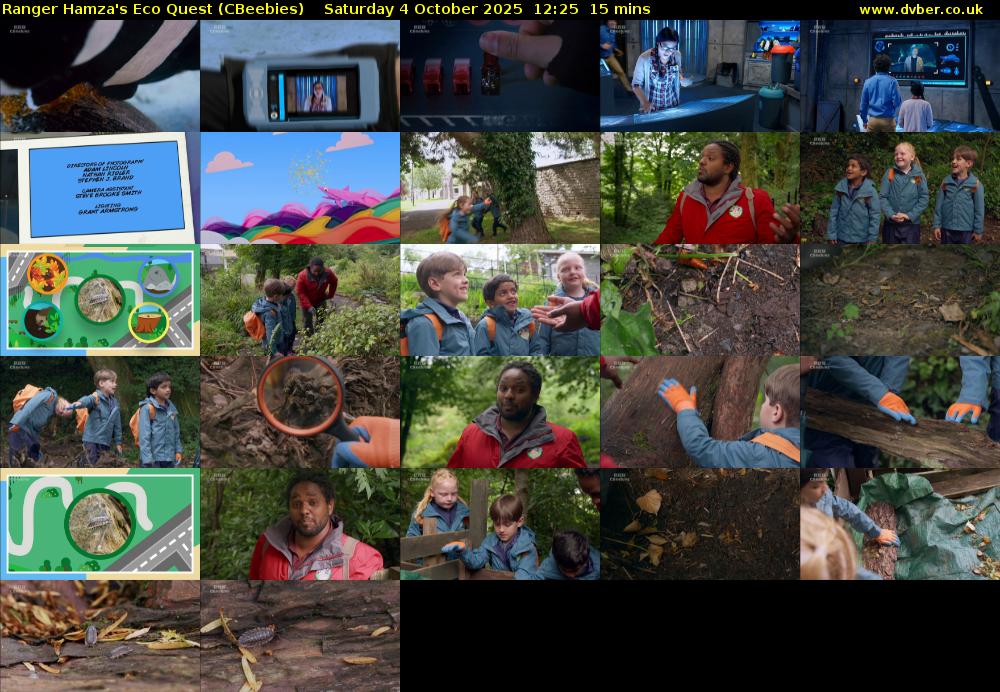 Ranger Hamza's Eco Quest (CBeebies) Saturday 4 October 2025 12:25 - 12:40