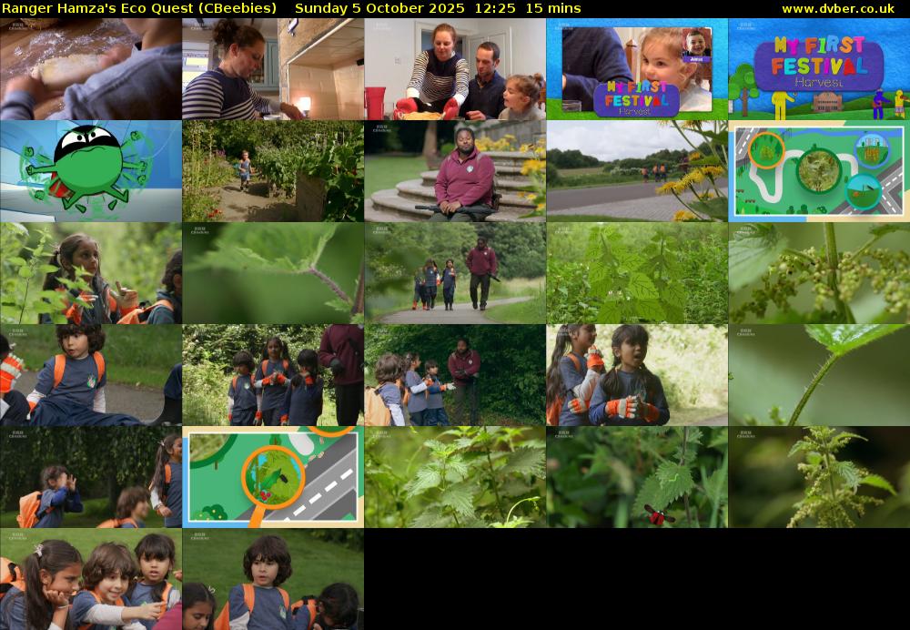 Ranger Hamza's Eco Quest (CBeebies) Sunday 5 October 2025 12:25 - 12:40