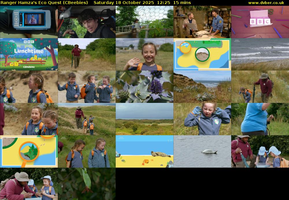 Ranger Hamza's Eco Quest (CBeebies) Saturday 18 October 2025 12:25 - 12:40