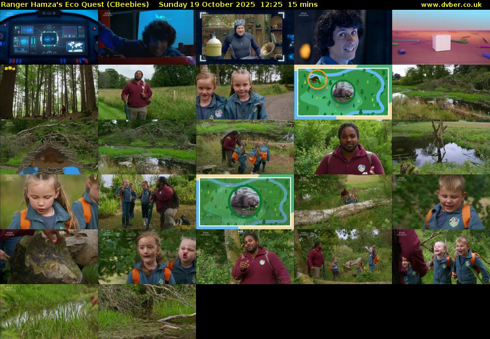 Ranger Hamza's Eco Quest (CBeebies) Sunday 19 October 2025 12:25 - 12:40