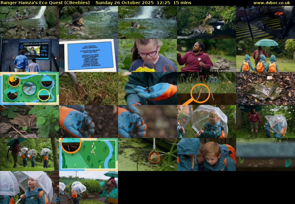 Ranger Hamza's Eco Quest (CBeebies) Sunday 26 October 2025 12:25 - 12:40