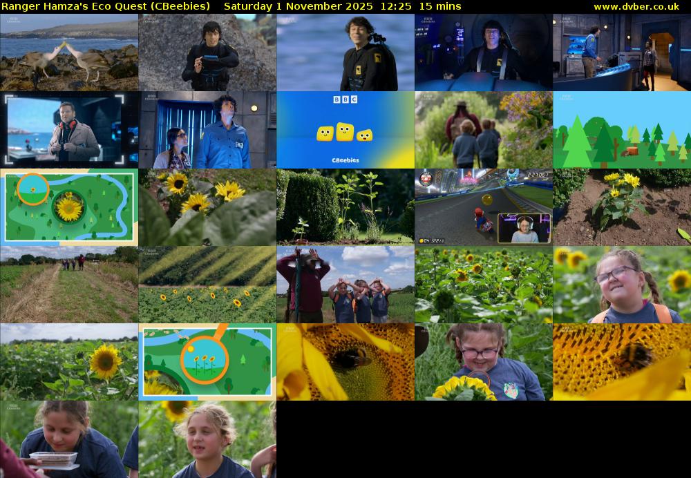 Ranger Hamza's Eco Quest (CBeebies) Saturday 1 November 2025 12:25 - 12:40