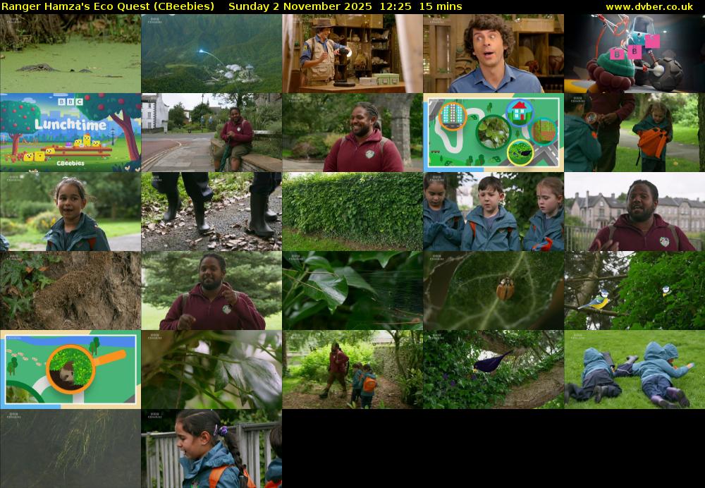 Ranger Hamza's Eco Quest (CBeebies) Sunday 2 November 2025 12:25 - 12:40