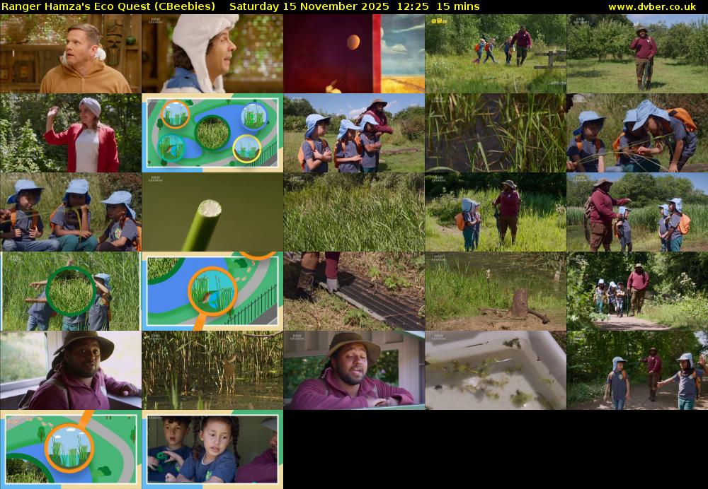 Ranger Hamza's Eco Quest (CBeebies) Saturday 15 November 2025 12:25 - 12:40